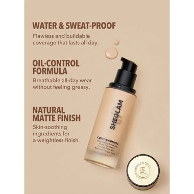 faces sheglam complexion pro matte foundation nude 30ml