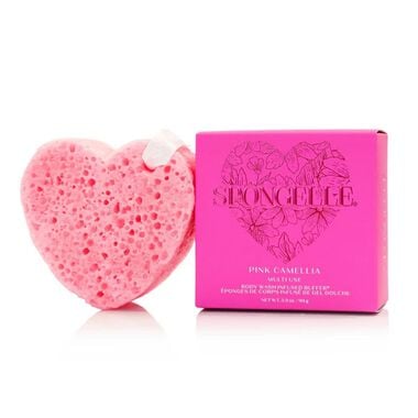 Pink Camellia Body Wash Infused Heart Buffer (20+uses) faces pink camellia body wash infused heart buffer 20 uses