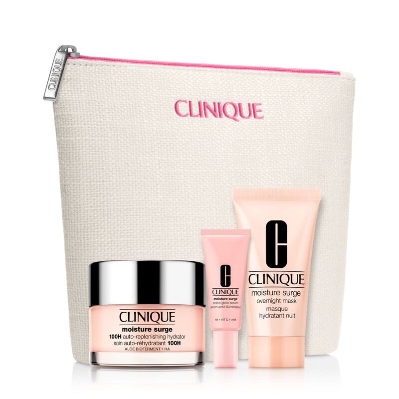 كلينيك طقم العناية بالبشرة ليلاً ونهاراً moisture surge skincare