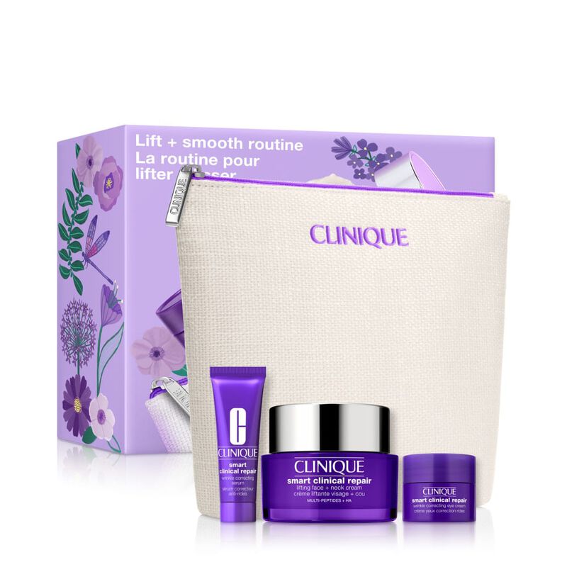 كلينيك طقم العناية وتماسك البشرة lift + smooth routine skincare