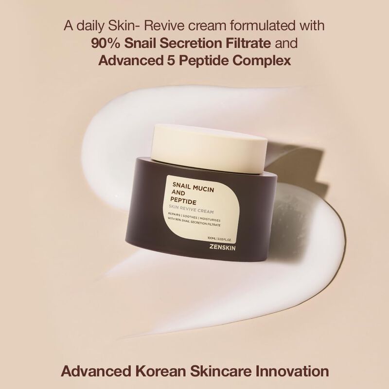 zenskin snail mucin and peptide skin revive cream