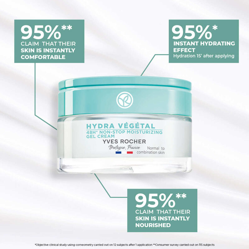 yves rocher كريم جل مرطب بدون توقف لمدة 48 ساعة 50 مل