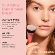 faces glow round base makeup brush