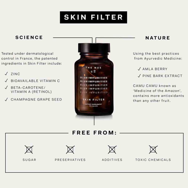 ذا نيو كو مكمل غذائي سكين فلتر فيتامين أ والزنك لعيوب البشرة + تفتيح  30 كبسولة