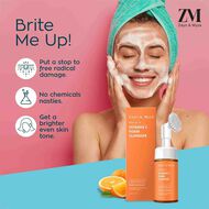 faces vitamin c foaming face wash with silicone cleanser brush