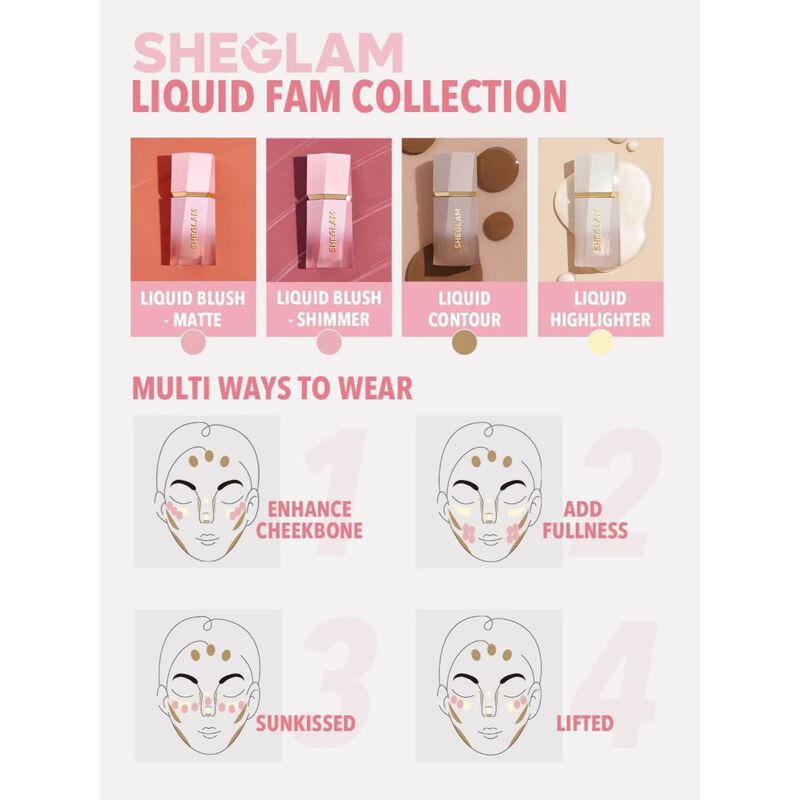 شيجلام احمر خدود سائل بلون مزدهر غير لامع