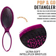 faces pop and go detangler hair brush   pink