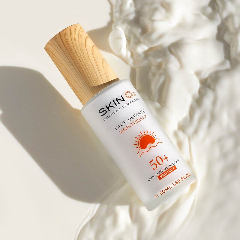 skin o2 face defence moisturiser 50+