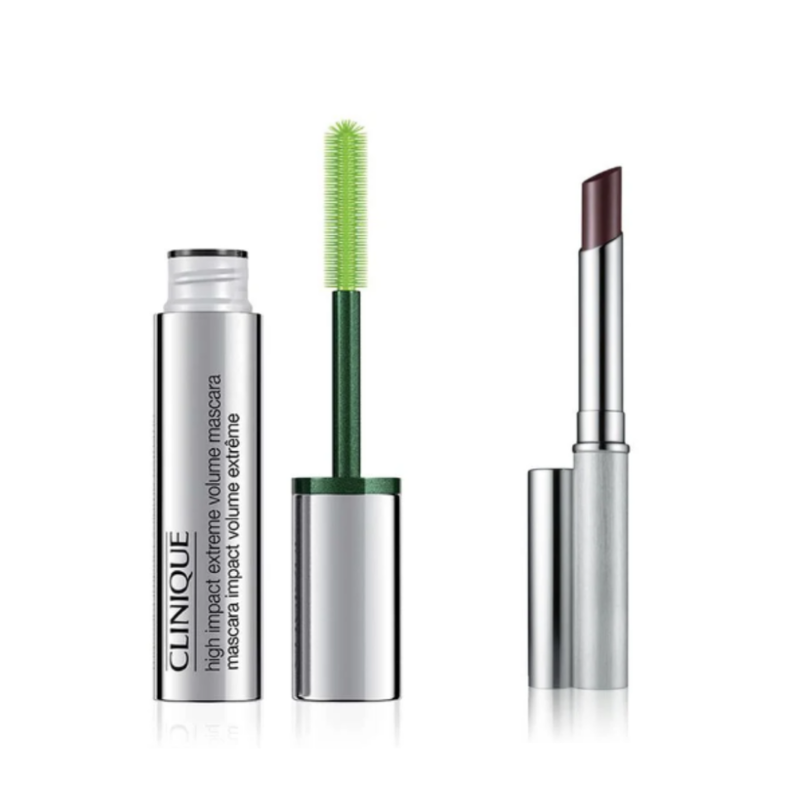 clinique high impact extreme volume mascara extreme black x almost lipstick (black honey)