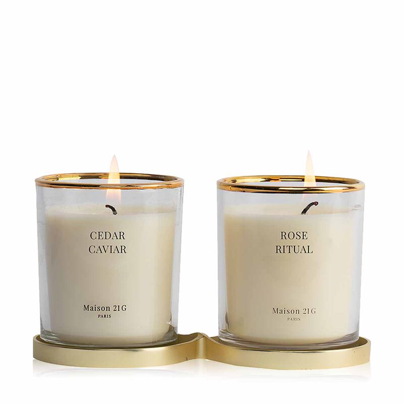 maison 21g mini scented candles so chic cedar rose