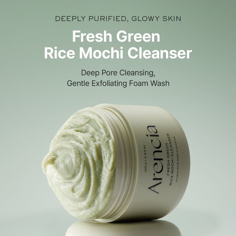 arencia fresh green rice mochi cleanser