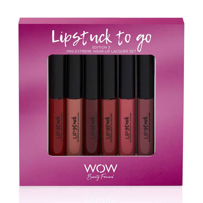 wow beauty lipstuck to go mini extreme wear lip lacquer set edition 3