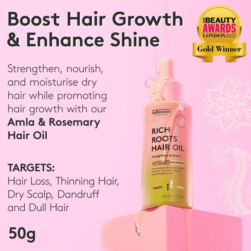 delhicious rich roots hair & scalp amla & rosemary