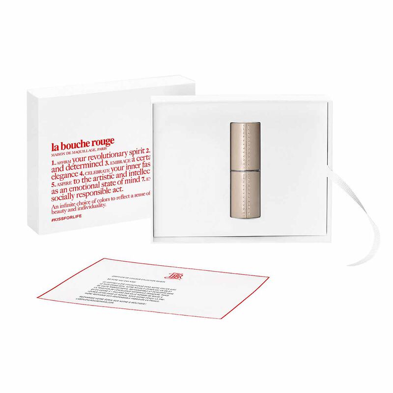 لا بوش روج، باريس علبة أحمر الشفاه من الجلد الفاخر وقابلة لإعادة الملء
