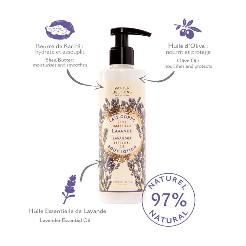 panier des sens essentials lavender body lotion