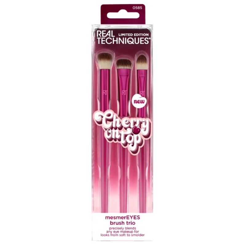 real techniques cherry on top mesmer eyes brush trio