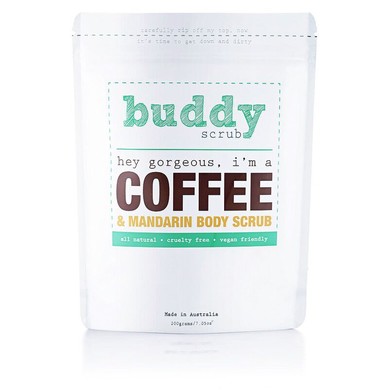 buddy scrub coffee & mandarin natural body scrub 200g
