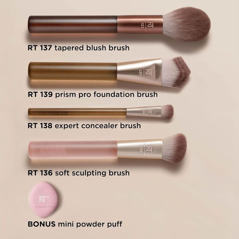 real techniques new nudes 2.0 blurred base kit, 5 piece set