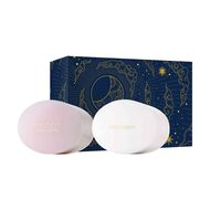faces beautiful   white linen body powder set
