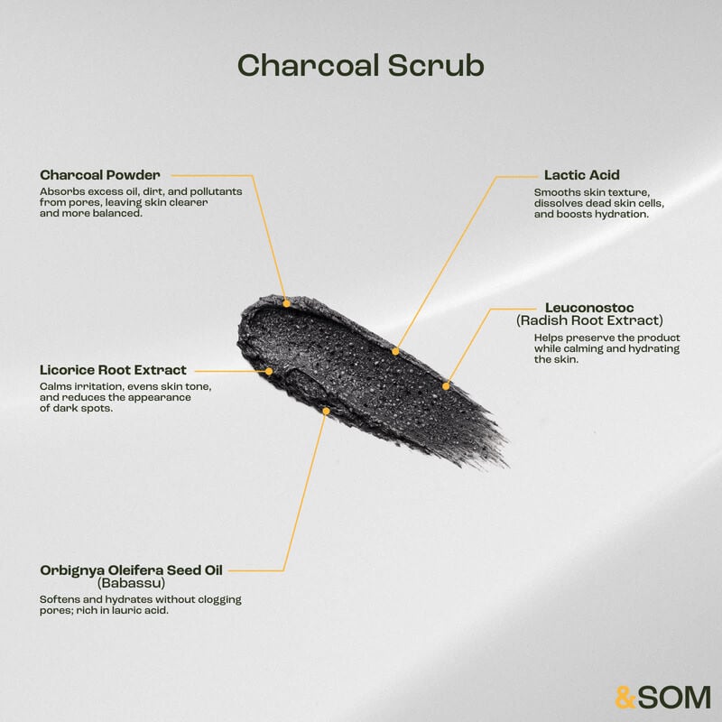 &som skin charcoal face scrub