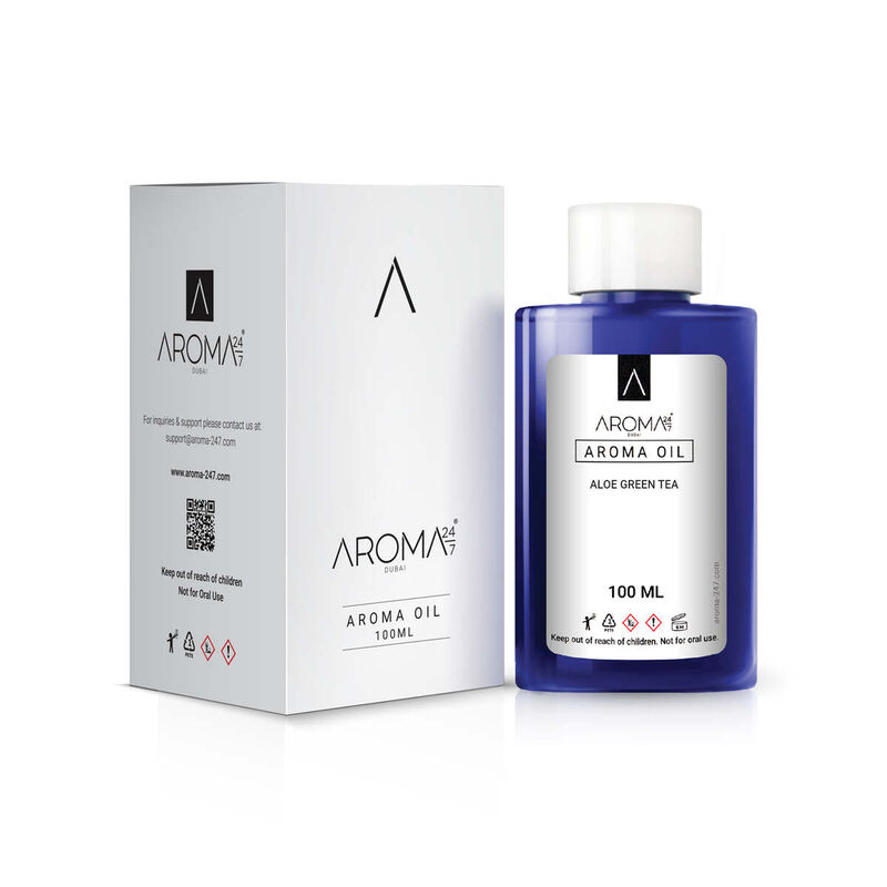 aroma 24/7 oil for scent diffusers aloe green tea
