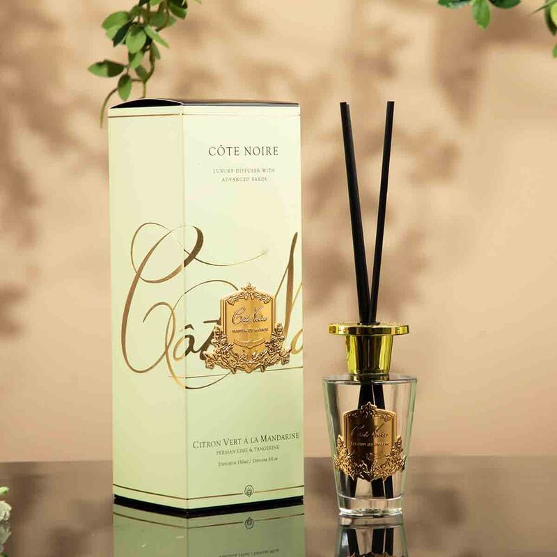cote noire reed diffuser persian lime & tangerine with gold badge 150ml