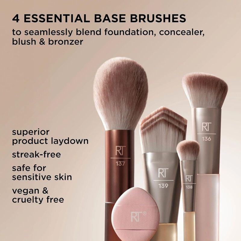 real techniques new nudes 2.0 blurred base kit, 5 piece set