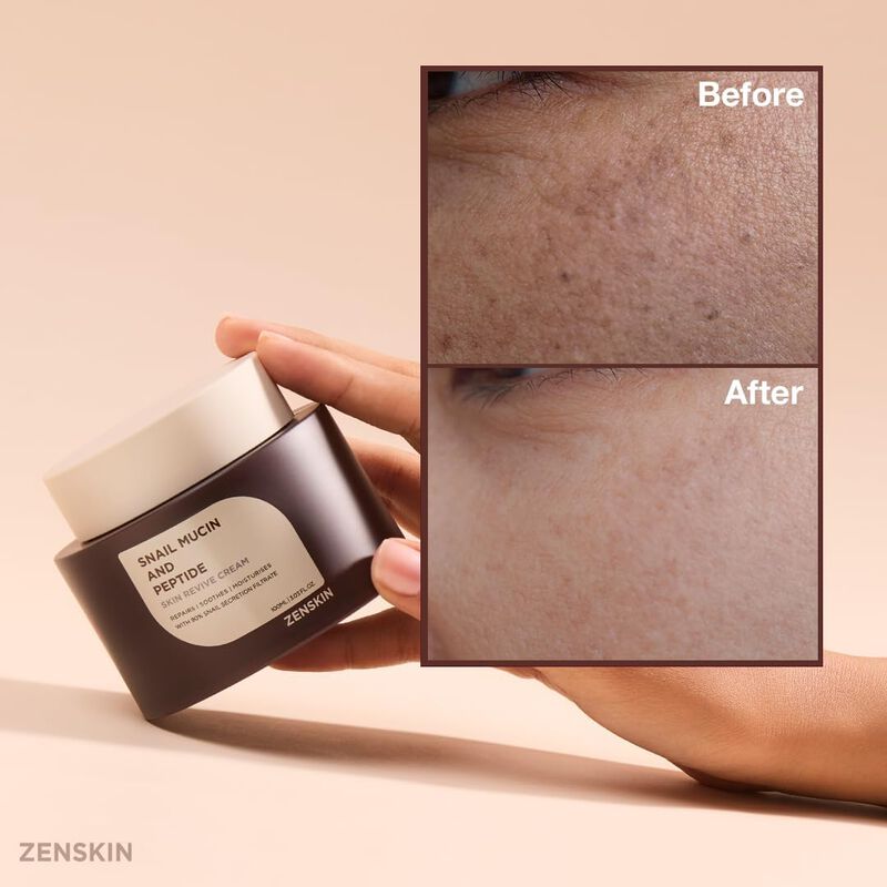zenskin snail mucin and peptide skin revive cream