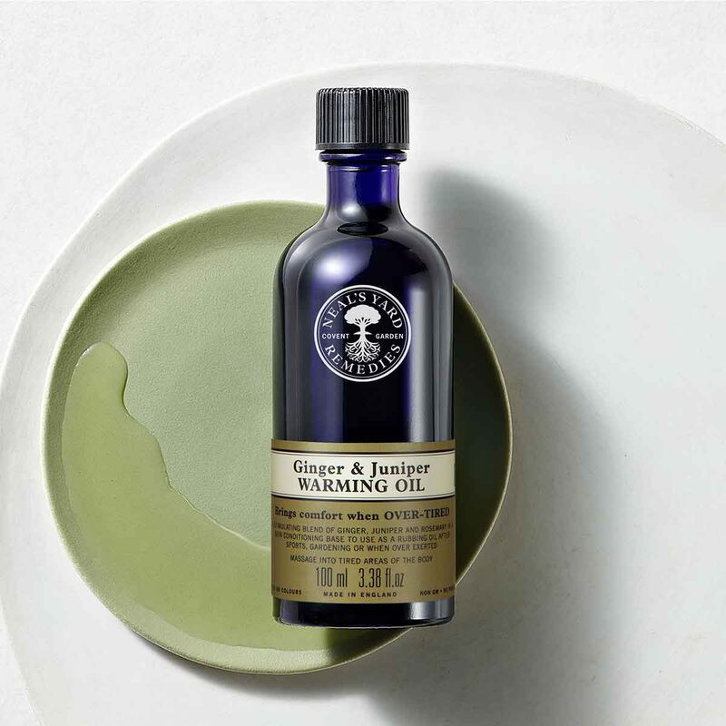 neal's yard remedies ginger and juniper warming oil 100ml