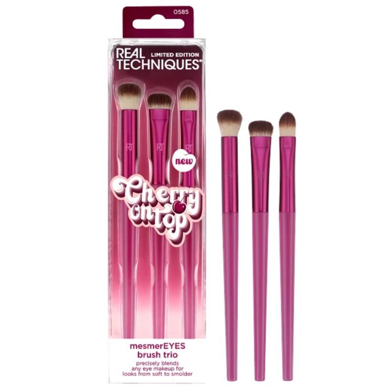 real techniques cherry on top mesmer eyes brush trio