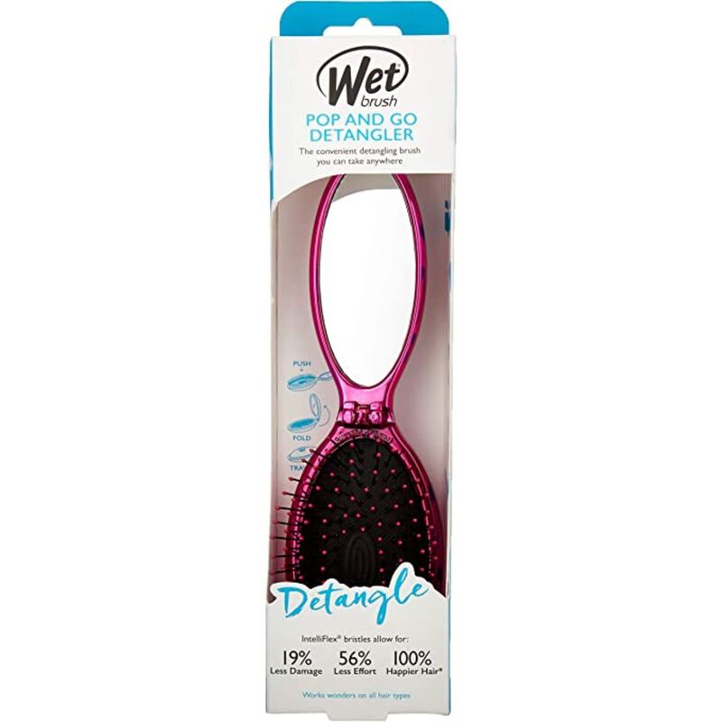 wet brush pop and go detangler hair brush  pink