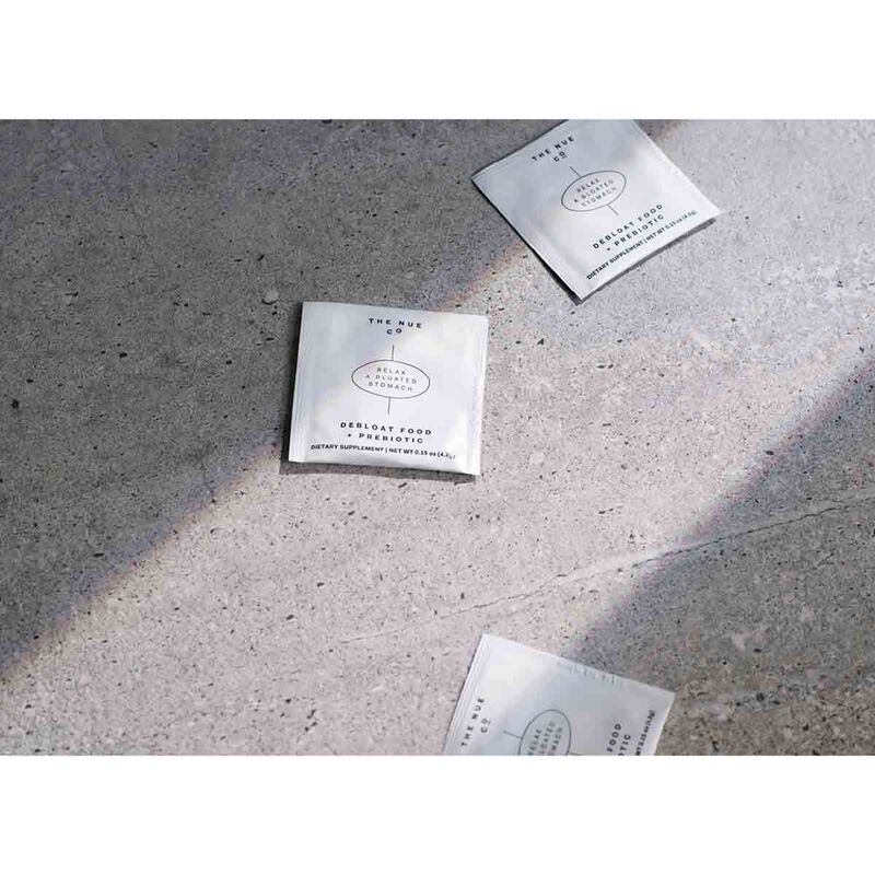 the nue co. debloat food + probiotic  powder supplement 70g