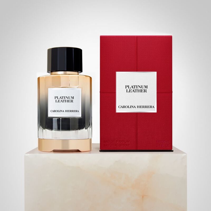 carolina herrera platinum leather