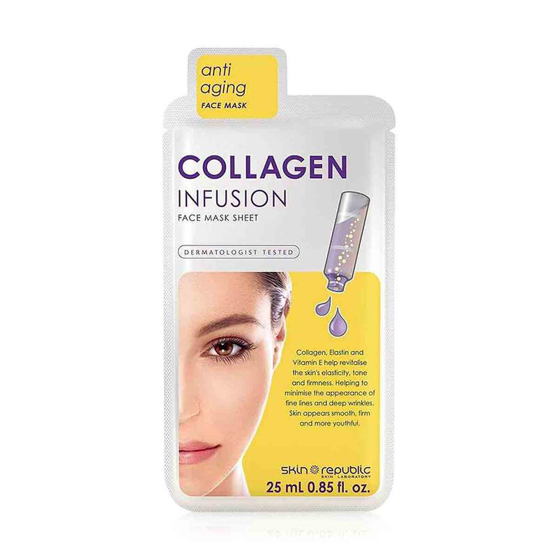 skin republic ورقة قناع الوجه بسيروم الكولاجين 25 مل
