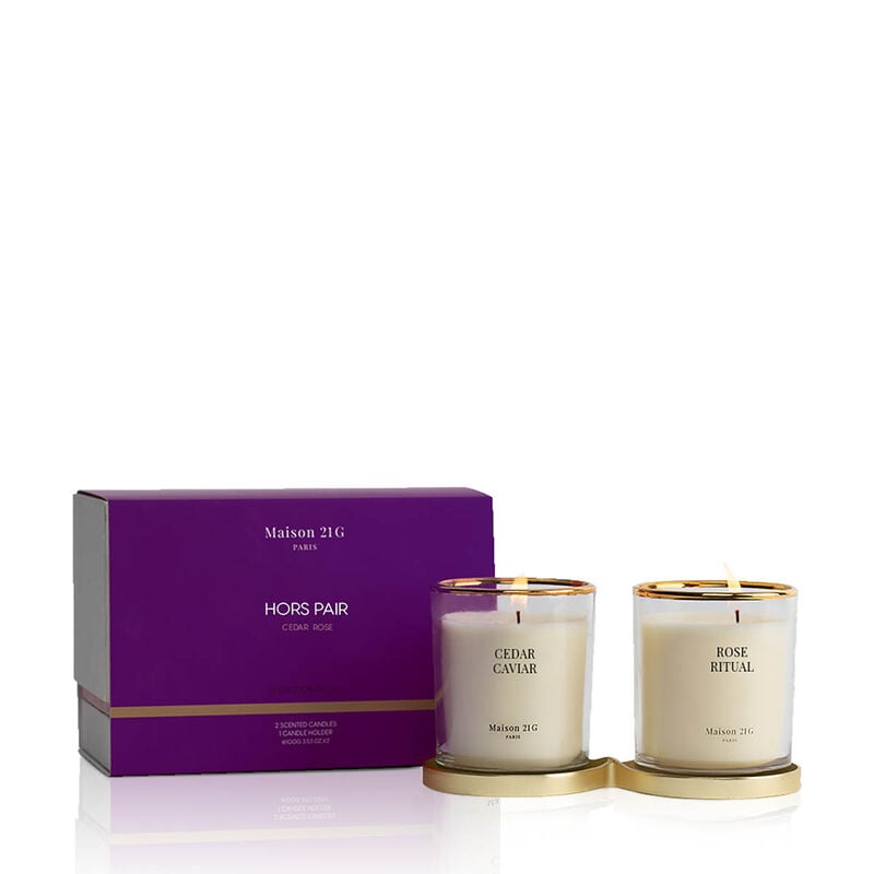 maison 21g mini scented candles so chic cedar rose