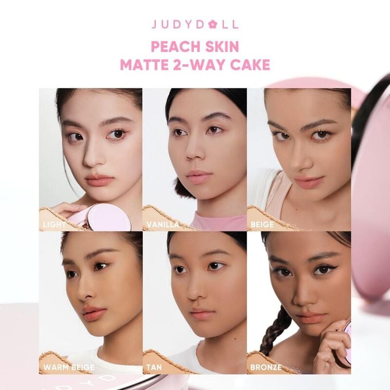 judydoll pink skin mattte 2way cake beige