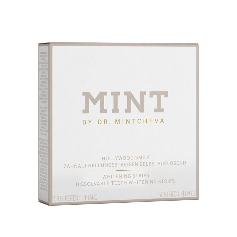 mint by dr. mintcheva hollywood smile whitening strips  14 days treatment