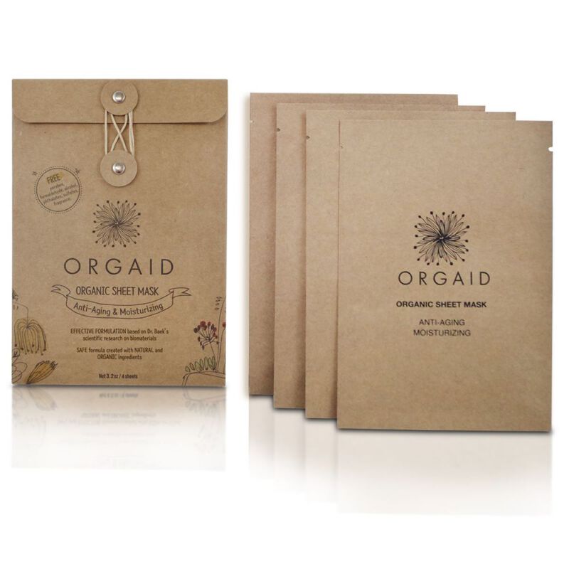 orgaid antiaging & moisturizing organic sheet mask