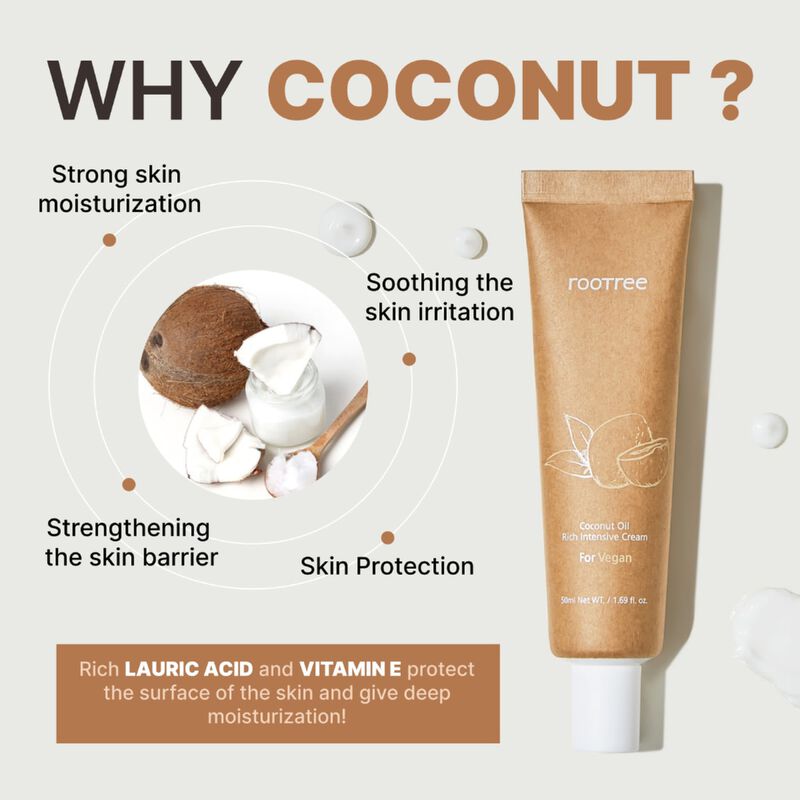 rootree coconut oil rich intensive cream