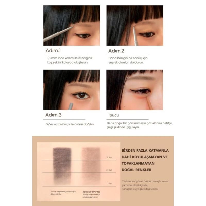 peripera speedy skinny brow 2 dark brown