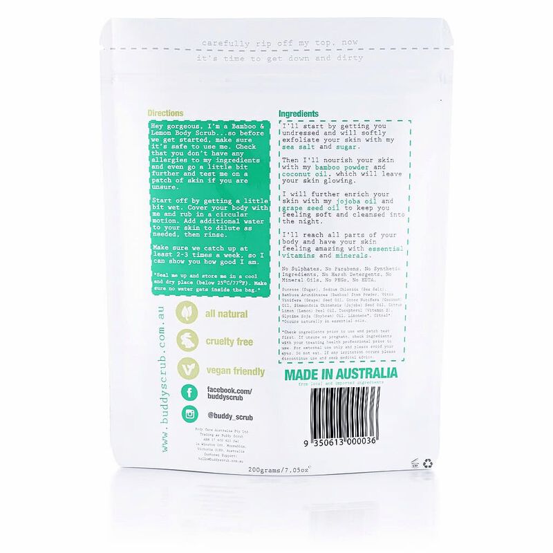 بودي سيكراب مقشر الجسم الطبيعي بالخيزران 200جرام