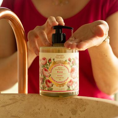 faces essentials soap rose liquid marseille