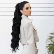 faces ذيل الحصان لون البني الغامق موكا