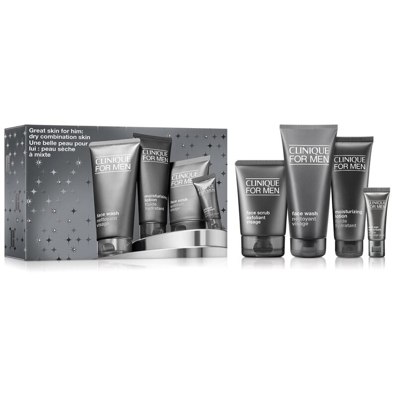 clinique great for him: men set for dry combination skin