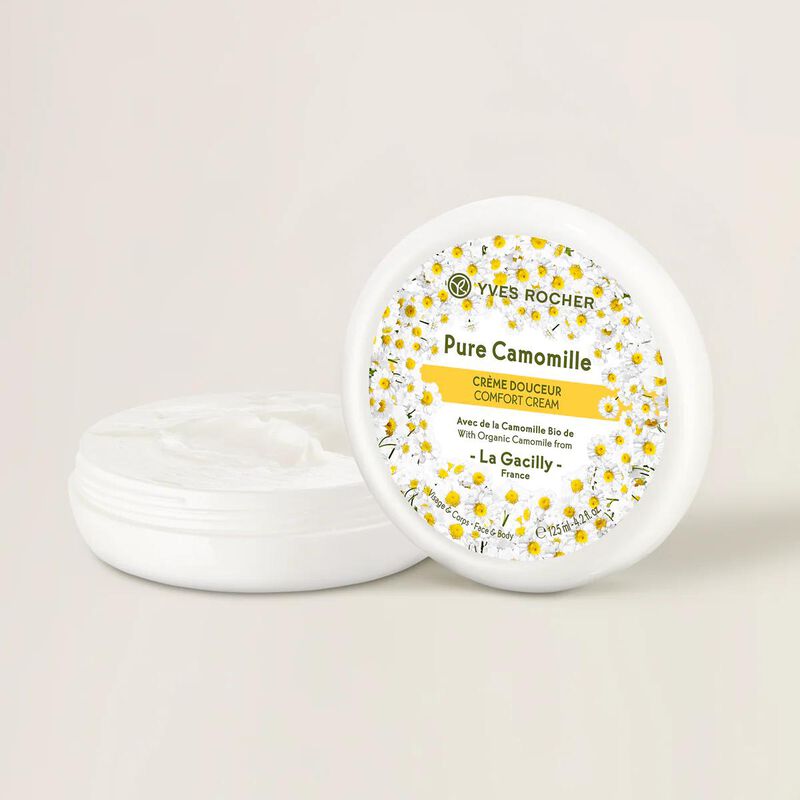 yves rocher كريم مهدئ للوجه والجسم لاغاسيلي بيور كاموميل 125 مل