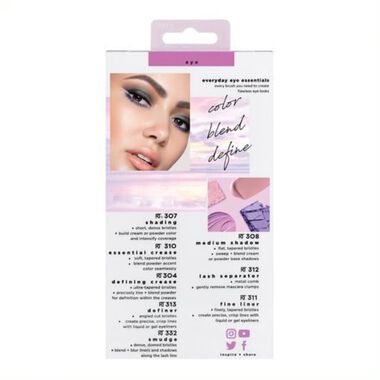 faces everyday eye essentials makeup brush kit