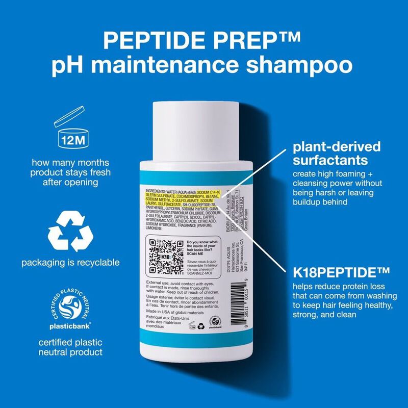 k18 peptide prep php maintenance shampoo