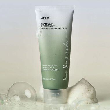 faces anua heartleaf quercetinol pore deep cleansing foam 150ml