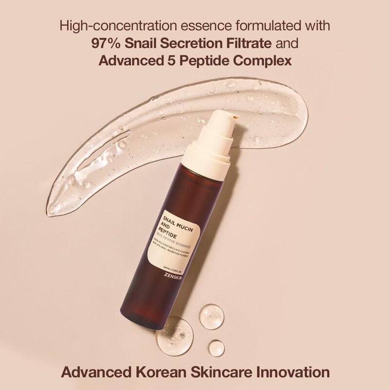 zenskin snail mucin and peptide skin revive essence