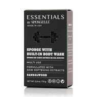Essentials Men's Sandalwood Body Wash Infused Buffer (Multi Use) faces essentials men s sandalwood body wash infused buffer multi use